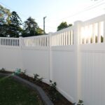 Mary PVC fence gallery street-facing boundary fence with entry gate by Queensland Fencing Specialists