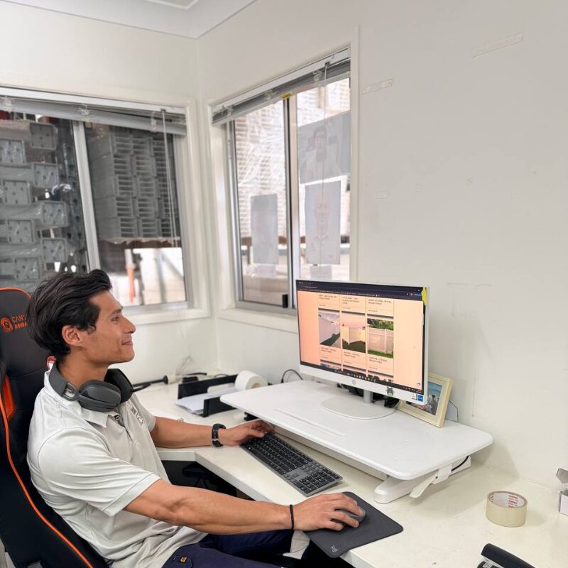 Queensland Fencing Specialists team member providing customer support for PVC fencing projects in Queensland